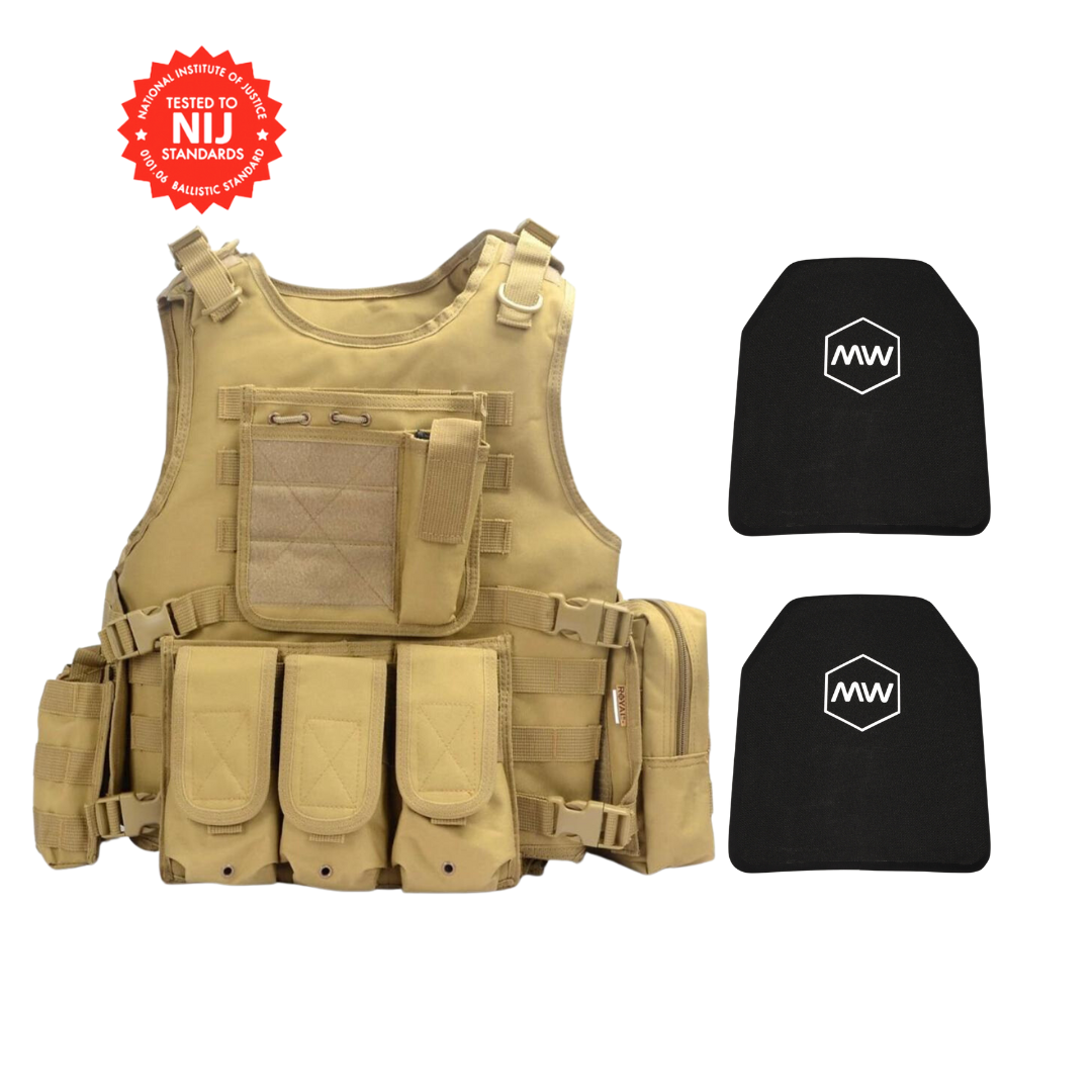 BUNDLE TACTICAL STYLE (includes 2 Plates Level IV & Carrier)