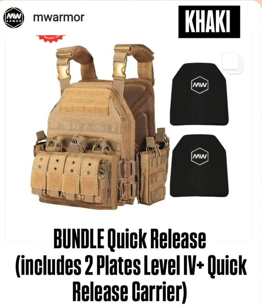 BUNDLE Quick Release (includes 2 Plates Level IV+ Quick Release Carrier)