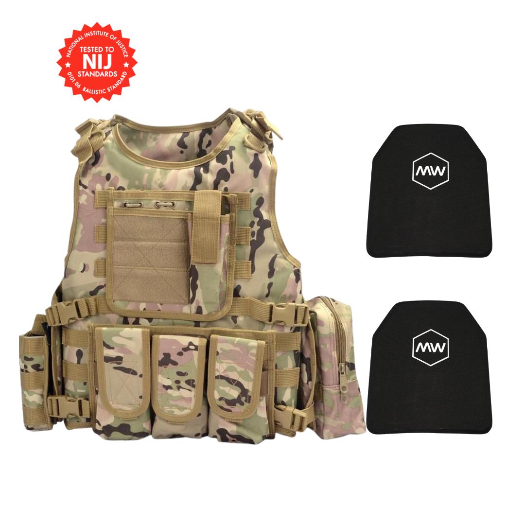 BUNDLE TACTICAL STYLE (includes 2 Plates Level IV & Carrier)