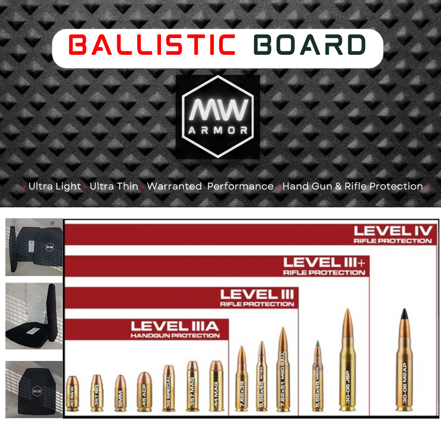 BODY ARMOR PLATE Level IV NIJ Standards